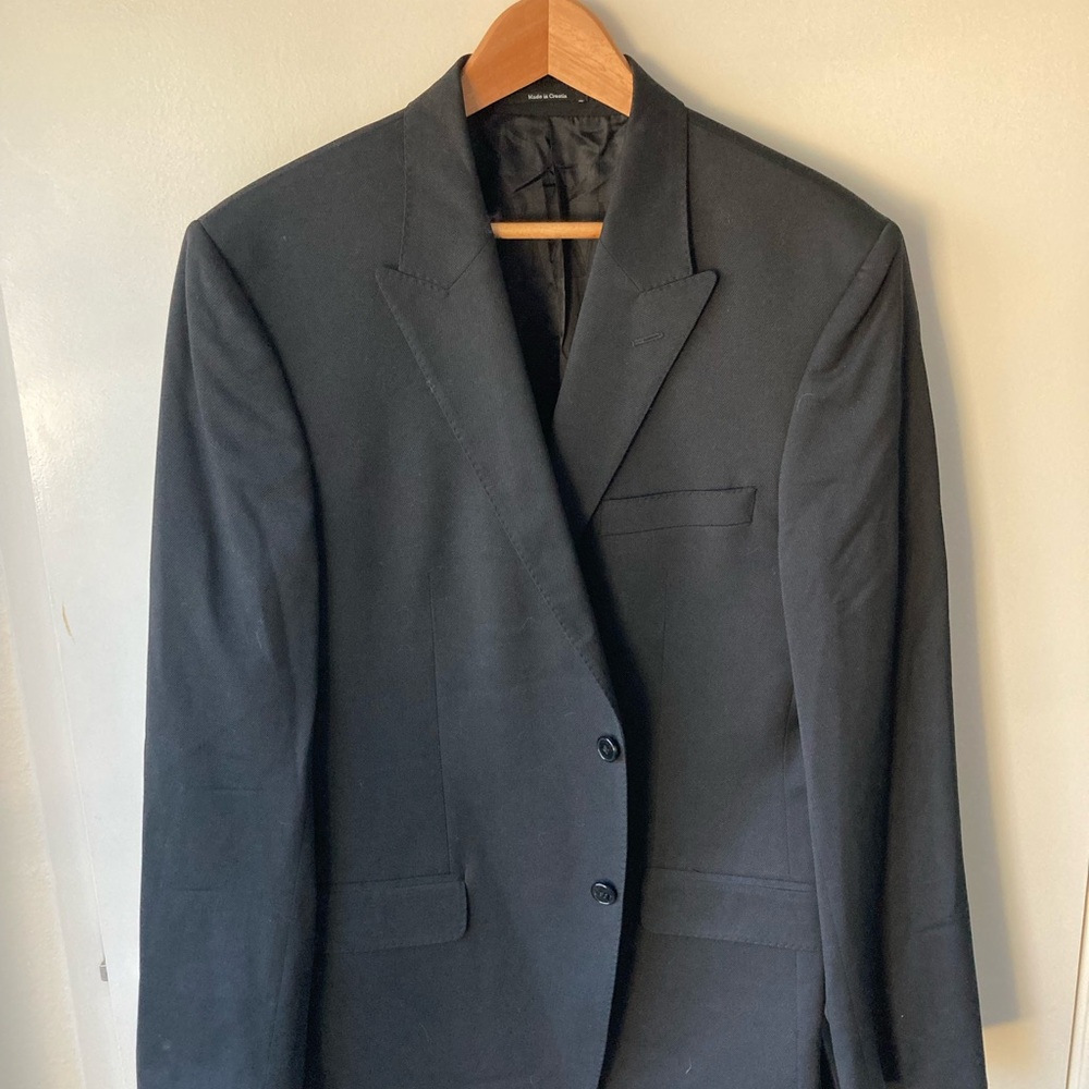 Versace Collection 42R wool blazer black